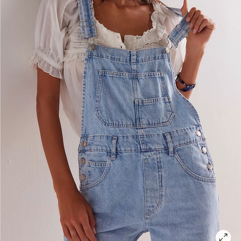 We The Free Blue Moon Denim Overalls